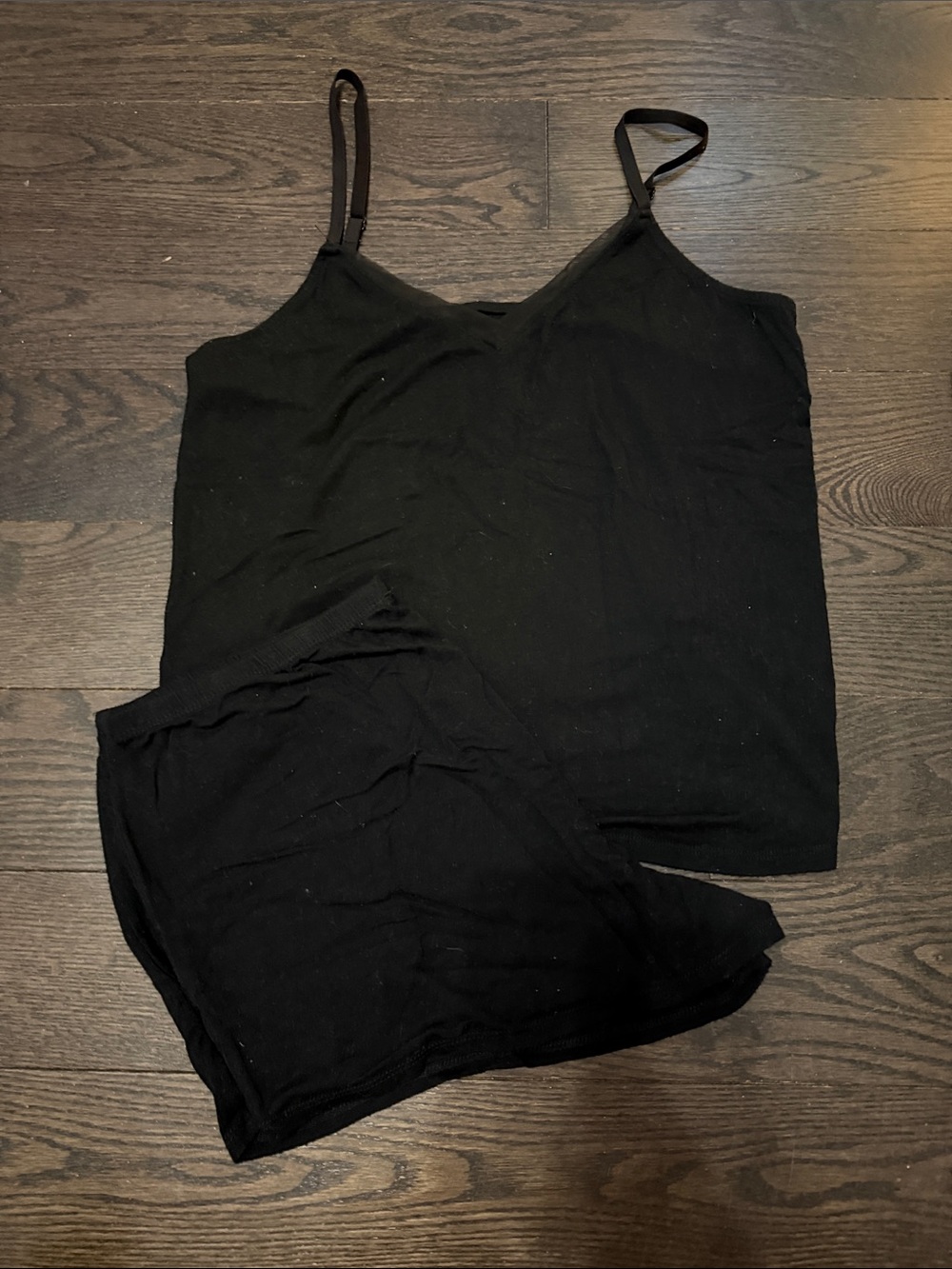 stars above Black Camisole & Shorts Sleep Set